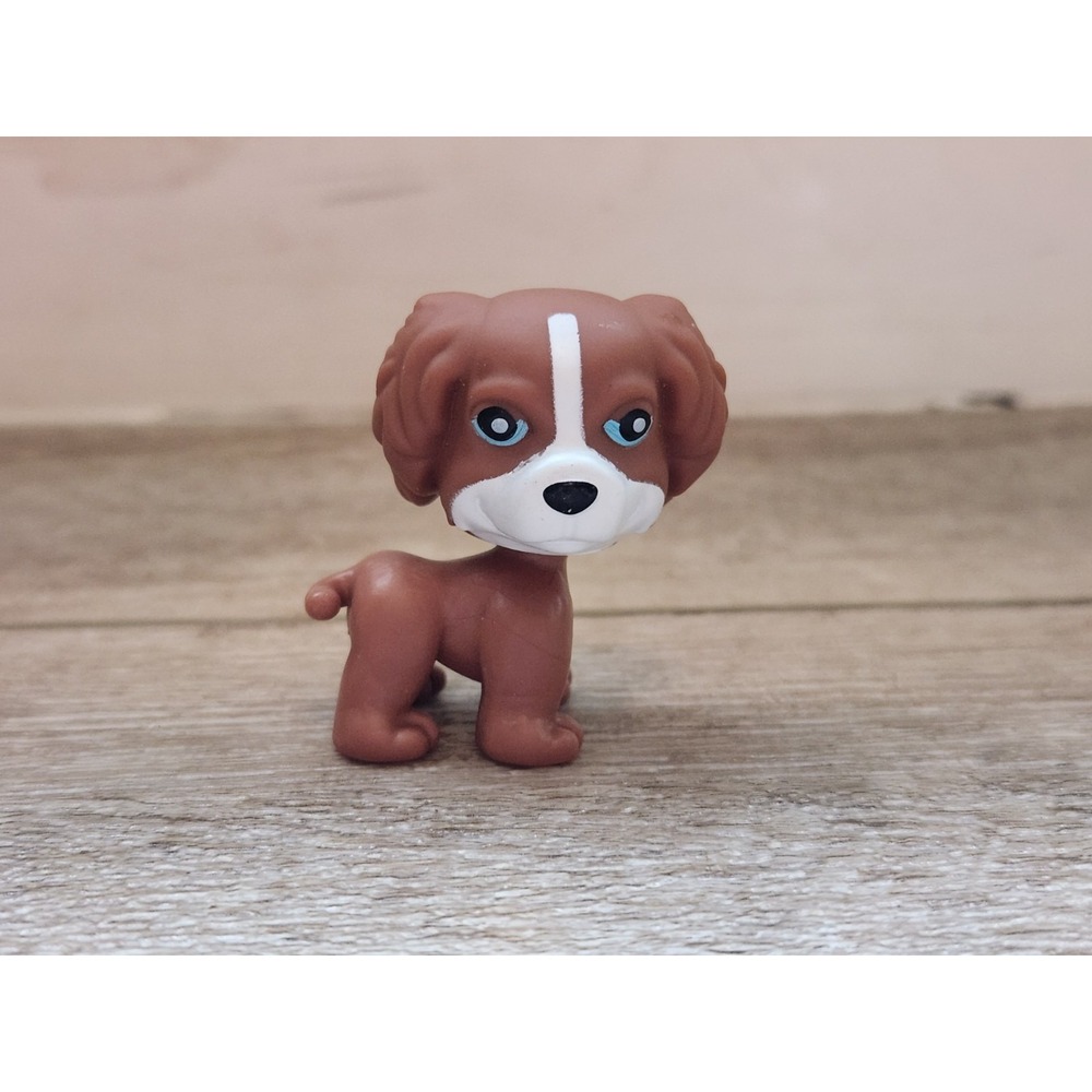 Brown Puppy Dog White Face Moveable Head Figure